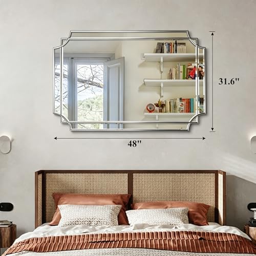 48"x31.6" Rectangle Beveled Mirror - Image 6