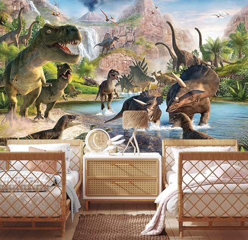 Dinosaur Wallpaper Mural Peel and Stick by TUNDJ
