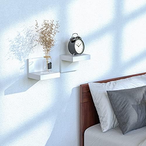 RICHER HOUSE 9-Set Small Floating Wall Shelf, No Drill Bathroom Shelf White - Image 6