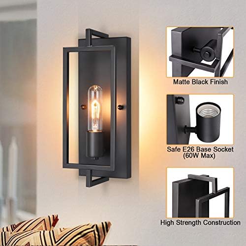 Maylaywood Industrial Wall Sconces Set of 2 Large - Image 3