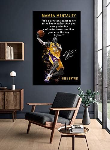 AMART SUN NBA Basketball Player Sports Home Decor • Kobe Bryant Mamba Mentality - Image 5