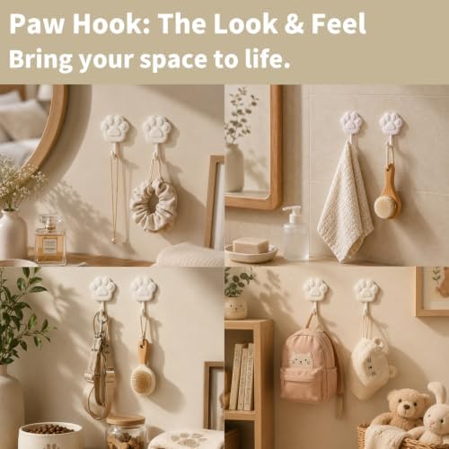 White Decorative Adhesive Hooks - Image 3