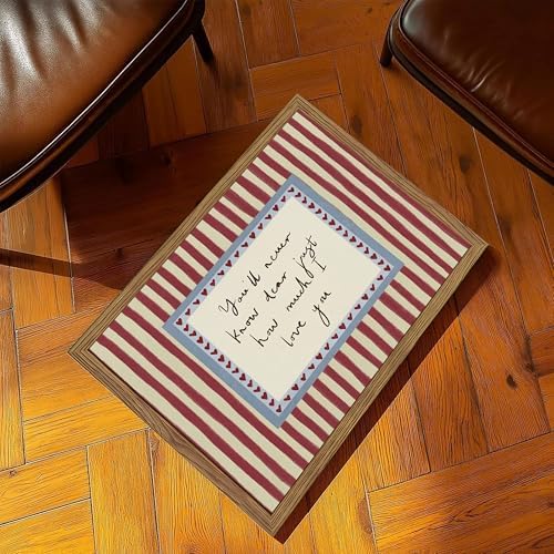 Framed Vintage Love Quote Canvas Wall Art, “You'll Never Know Dear Just How - Image 2