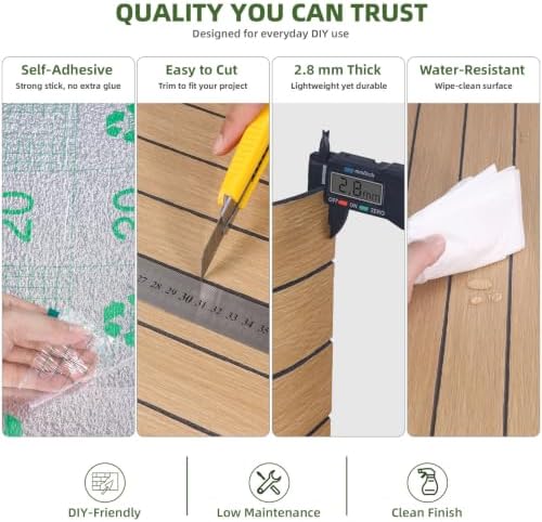 Elvone Peel and Stick PVC Slat Wood Wall Panel - Image 6
