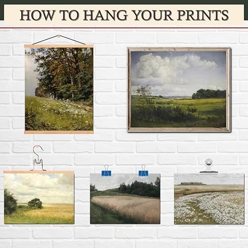 MAZUKO 12 Pcs Unframed Vintage Moody Landscape Art - Image 5
