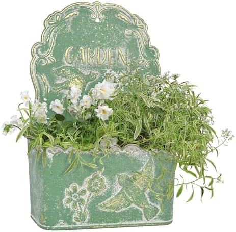 BIG FORTUNE Metal Wall Mount Planter Wall Vases by BIGFORTUNE
