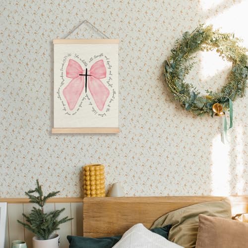 Supwhd Pink Bow Coquette Christian Wall Decor - Image 2