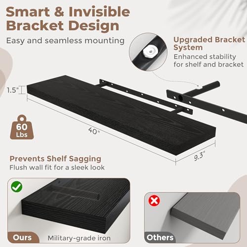 40 Inch Floating Shelves for Wall - Image 3