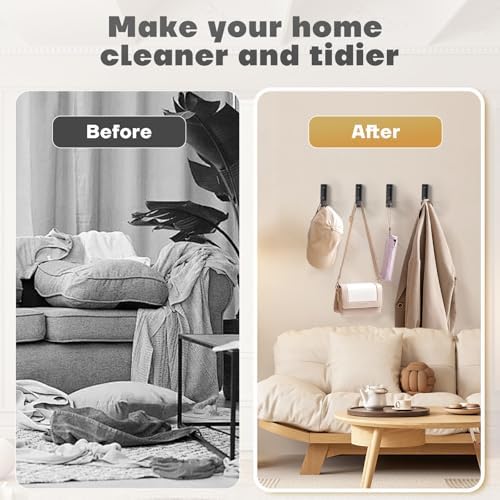 Folding Wall Hooks, Heavy Duty Zinc Alloy No Rust Fold Up Hooks - Image 7