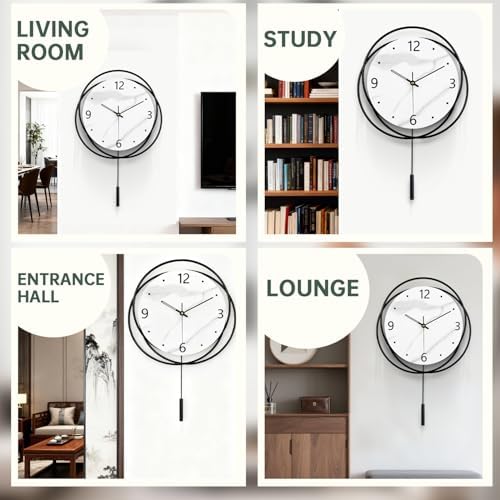 Decorative Wall Clock Silent Non-Ticking Quality Quartz Battery Operated - Image 4