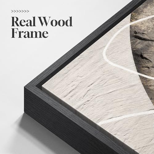 Large Framed Neutral Abstract Wall Art - Image 5