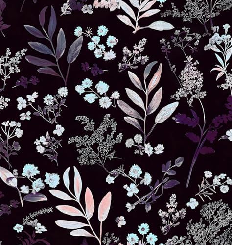 Laatse Vintage Floral Peel and Stick Wallpaper 17.5'' x 393'' by Laatse