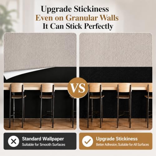 Black Peel and Stick Wallpaper for Textured Wall Embossed Contact Paper - Image 5