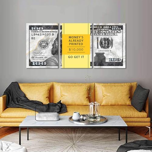 Inspirational Money Wall decor 100 Dollar bills Money Art Money at One's - Image 3