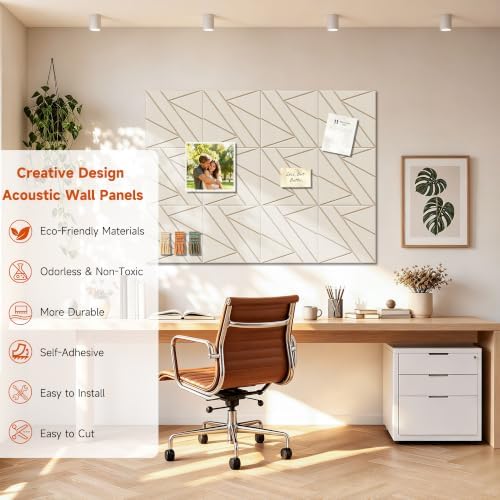 TO-TH Acoustic Panels Peel and Stick Sound Absorbing Panel 12 Pack - Image 4