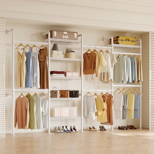 Higeego W4 Wall Mounted Clothes Rack, Industrial Pipe Clothing Rack by Higeego