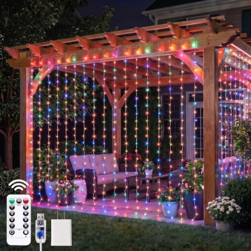 Brightown 300 LED Curtain String Lights, 9.8 FT Hanging Fairy Lights by Brightown