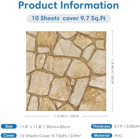 COMSTICKC 3D Faux Stone Wall Panels Peel and Stick - Image 5