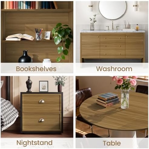 Wood Grain Contact Paper Peel and Stick Self Adhesive Light Brown Wallpaper - Image 7