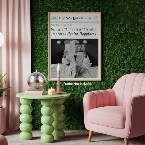 Funky Black and White Newspaper Wall Art 8x12 in Unframed Humor Quotes Posters - Image 4