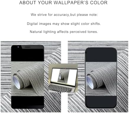 Grasscloth Textured Wallpaper Peel and Stick 24inX393in Fabric Wall Paper - Image 4