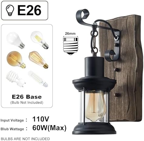 Farmhouse wall sconces Rustic wall sconces Indoor wall Lights 2pack - Image 5
