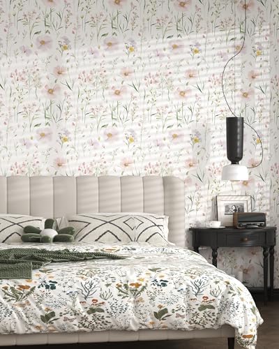 Floral Peel and Stick Wallpaper Boho Contact Paper 17.3"×393" - Image 4