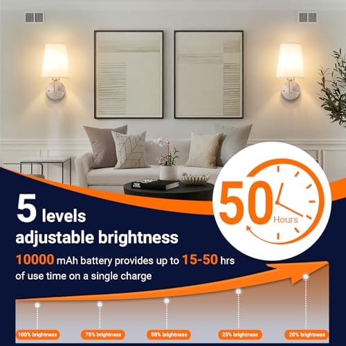 Wall Sconce Battery Operated Wall Light Fixure - Image 4