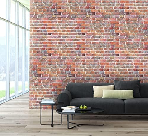 Retro-Art 3D Wall Panels, Faux Brick in Red, 37.5" x 19.5", Cover 25.39 sq.ft. - Image 3