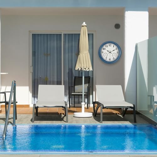 JENLYSTIME 13 Inch Outdoor Clock, Waterproof and Silent - Image 3
