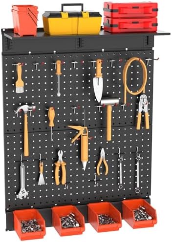 TORACK Garage Metal Pegboard by TORACK