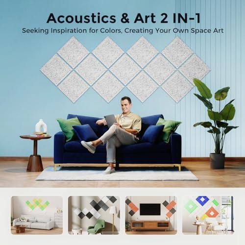 12 Pack Self-Adhesive Acoustic Panels, 2nd Generation Sound Absorbing Panel - Image 5