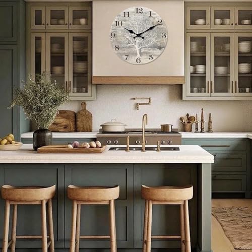 XFM Large Farmhouse Tree of Life Wall Clock 16 Inch Silent - Image 5