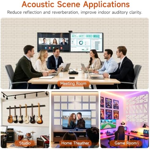 TO-TH Sound Proof Panels 24 Pack Self-Adhesive Acoustic Wall Panel - Image 7