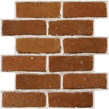 COMSTICKC 3D Peel and Stick Faux Brick Wall Panels by COMSTICKCDECOR