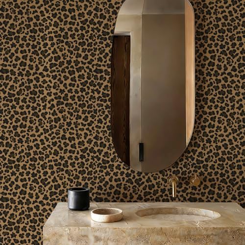 Leopard Peel and Stick Wallpaper Yellow Leopard Print Waterproof Removable Self - Image 6