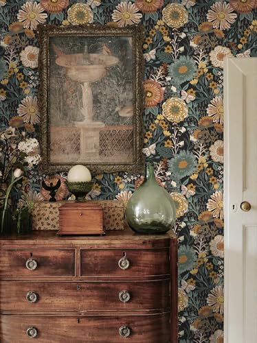 Dimoon Boho Retro Wallpaper Peel and Stick Wallpaper Vintage Floral Contact - Image 5