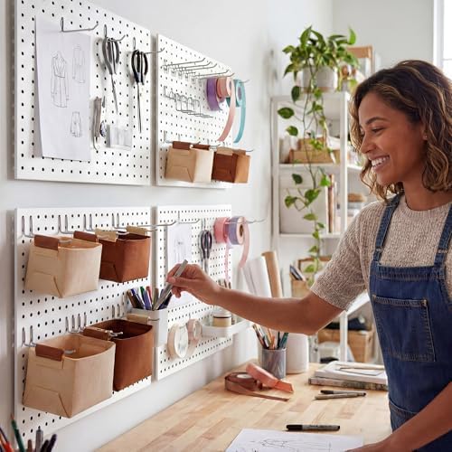 Spampur 4 Pack Peg Board Organizer, Includes Metal PegBoard and Accessories - Image 2