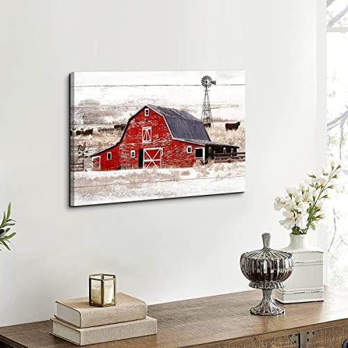 Country Farmhouse Barn Wall Art Windmill Wall Decor - Image 6
