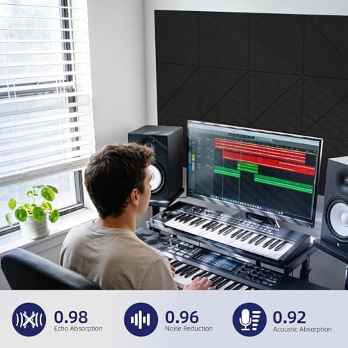 Vieshful Peel and Stick Acoustic Sound Absorbing Wall Panels 10 Pack - Image 5