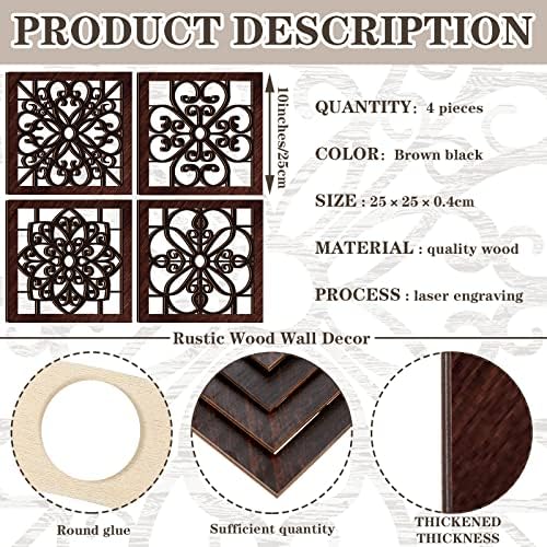 Yulejo 4 Piece Thicken Rustic Wall Decor - Image 6