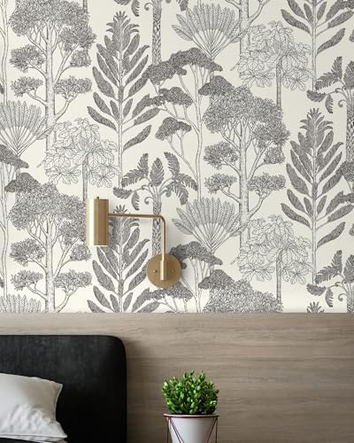 Forest Wallpaper Peel and Stick Vintage Tree Wall Paper787in 17.3in by VisitTheLativo