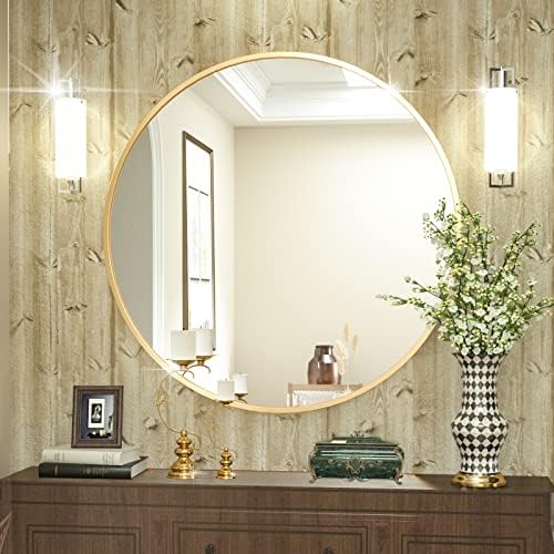 HARRITPURE Round Mirror 23.6" Gold Wall Mounted Circle Mirror - Image 2