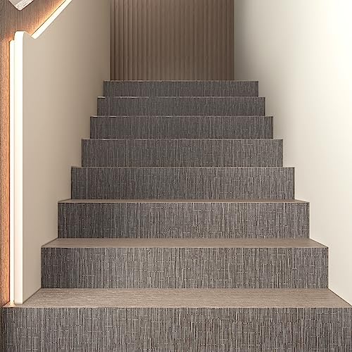 CRE8TIVE 12"x354" Taupe Brown Grasscloth Wallpaper Peel and Stick Linen Contact - Image 7