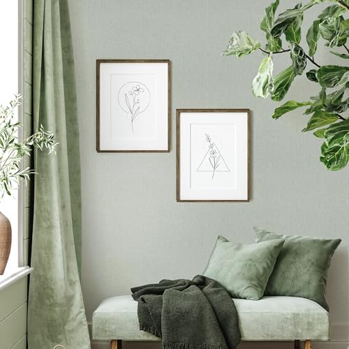 Green Grasscloth Peel and Stick Wallpaper Textured Contact Paper 15.7inch x - Image 3