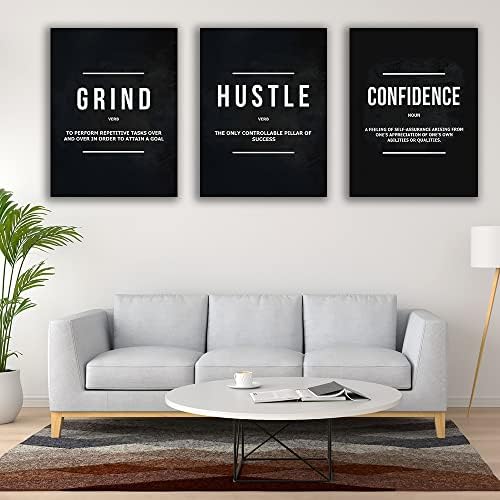 Yetaryy Motivational Poster Inspirational Wall Art 3 Pieces Canvas Painting - Image 6