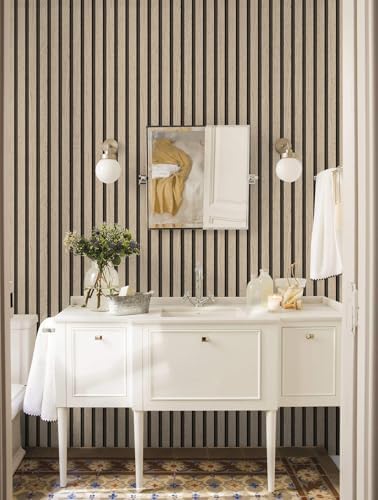 myforHD Wallpaper Peel and Stick Wood Grating Stripe Self-Adhesive Wallpaper - Image 5