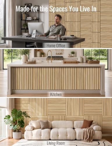 Wood Grain Acoustic Panels, 3D Grooved Sound Absorbing Wall Panels, - Image 5