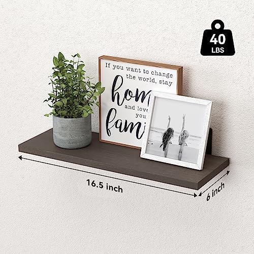 WOPITUES Floating Shelves Set of 6 - Image 3