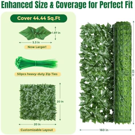 KASZOO Artificial Ivy Privacy Fence Screen - Image 2